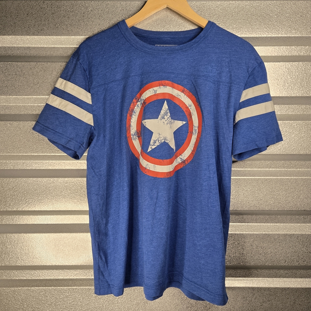 Marvel Captain America Shield Tee – Royal Blue – Size L